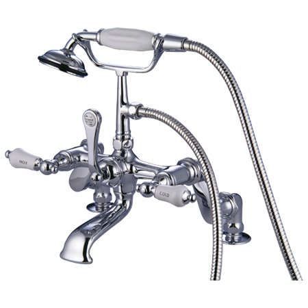 Cc654T1 Clawfoot Tub Filler With Hand Shower - Polished Chrome Finish