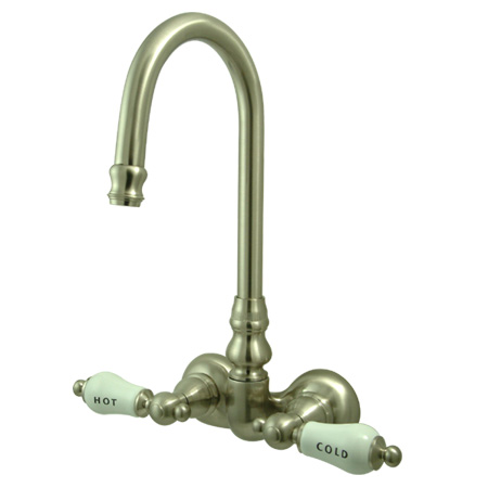 Cc73T8 Hi-Rise Spout Clawfoot Tub Filler - Brushed Nickel Finish