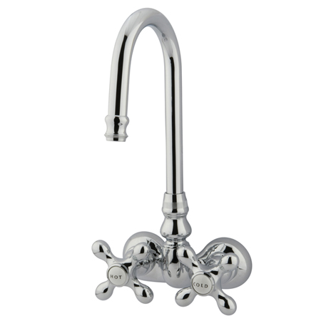 Cc78T1 Hi-Rise Spout Clawfoot Tub Filler - Polished Chrome Finish