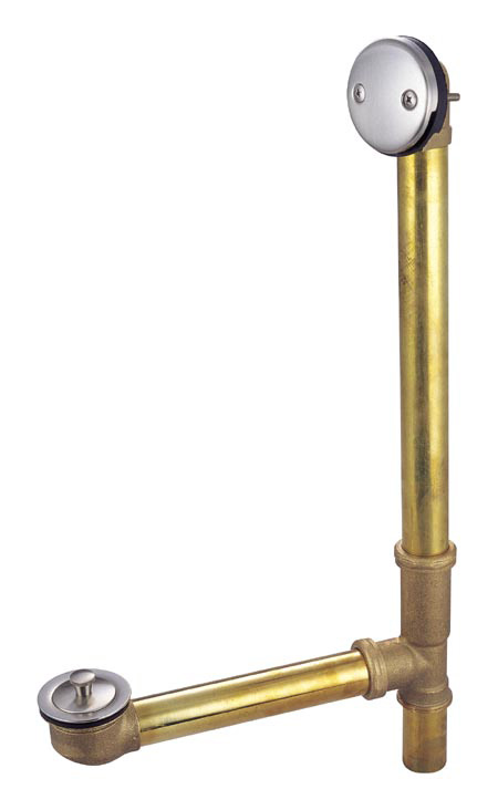 Dll3168 Twist And Turn Bath Tub Drain And Overflow Fixture - Satin Nickel Finish