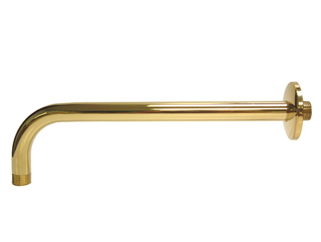 K112A2 12 Inch Rain Drop Shower Arm - Polished Brass Finish