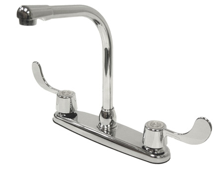 Kb761 Two Handle High Arch Kitchen Faucet - Polished Chrome Finish