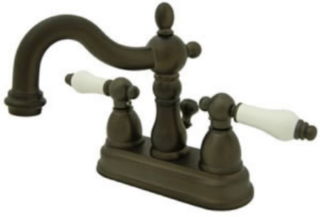 Ks1605Pl 4 Inch Center Set Lavatory Faucet With Brass Pop-Up - Oil Rubbed Bronze Finish