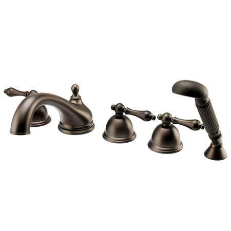 Ks33555Al Roman Tub Filler 5 Pieces With Hand Shower - Oil Rubbed Bronze Finish