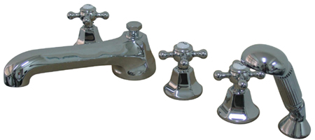 Ks43015Bx Roman Tub Filler 5 Pieces With Hand Shower - Polished Chrome Finish