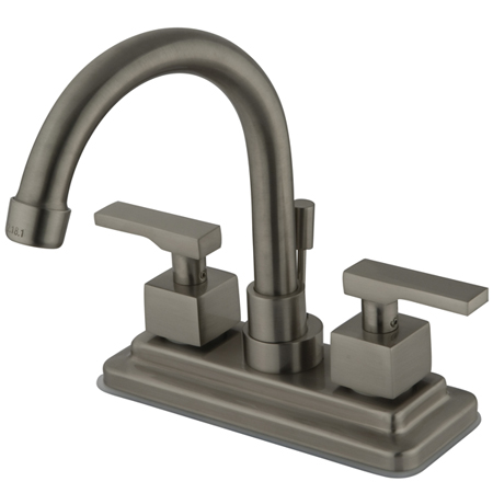 Ks8668Qll Twin Lever Handles 4 Inch Centerset Lavatory Faucet - Satin Metal Finish
