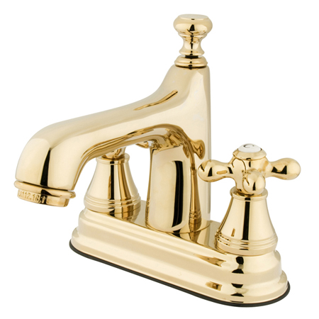 Kingston Brass Ks9612Ax 4 Inch Centerset Lavatory Faucet With Brass Pop-Up - Polished Brass Finish