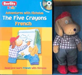 Berlitz 467513 Kids Adventures With Nicholas - The Five Crayons French Book And Plush Toy Set