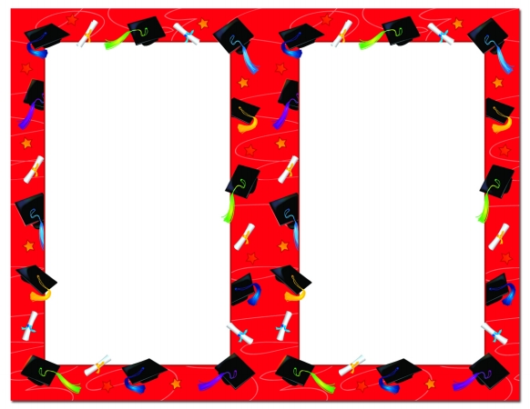 Masterpiece Studios 2400032 Red Graduation 2Up Invitations And Envelopes 16 Invi