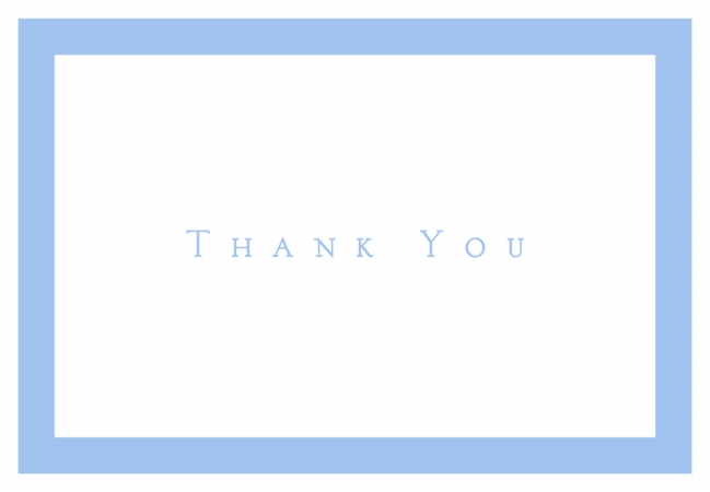 Masterpiece Studios 1470655 Periwinkle Thank You Pack of 50 Cards 50 Envelopes