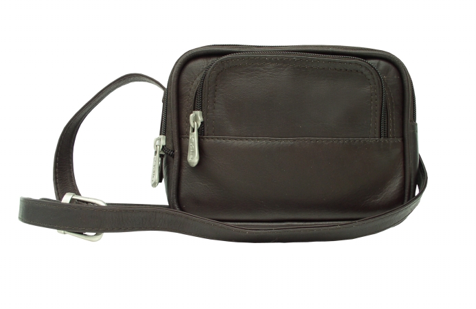 Piel 2296-CHC Travelling Camera Bag - Chocolate