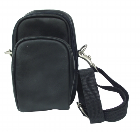 Piel 2501-BLK Leather Camera Bag - Black