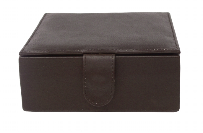 2351-CHC Chocolate Small Leather Box