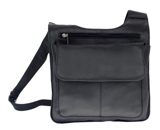 Piel 2006-BLK Black Slim Line Mail Bag