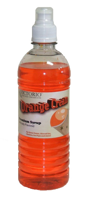 Victorio VKP1081 16Ounce Shaved Ice/Snow Cone Syrup Orange Cream