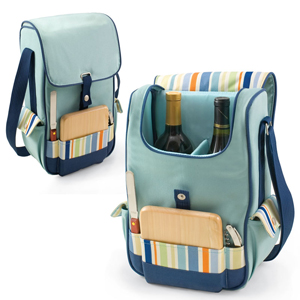 Picnic Time 622-04-991 Duet St. Tropez- 2-Bottle Wine and Cheese Tote With Accessories