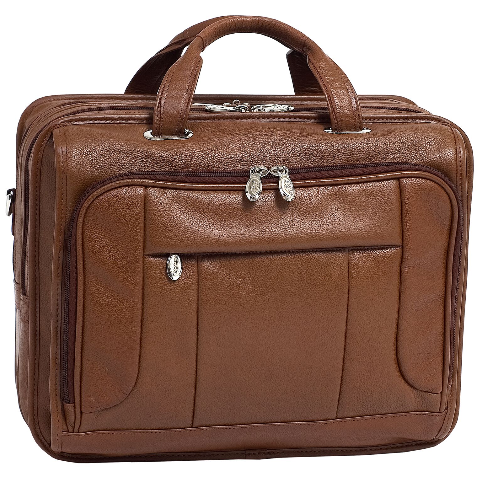 Mcklein 15714 17 Inch Brown River West Leather Fly-through Checkpoint-friendly Notebook Case