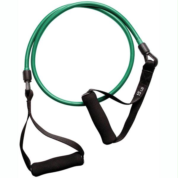 Gofit GF-4TCD-H 4 ft. Resistance Tube and Core Performance Training DVD - 15 Lbs and #44; Green