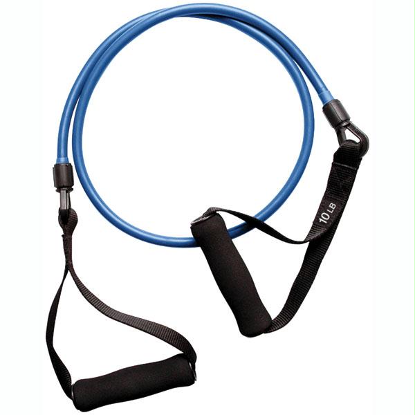 Gofit GF-4TCD-M 4 ft. Resistance Tube and Core Performance Training DVD - 10 Lbs and #44; Blue