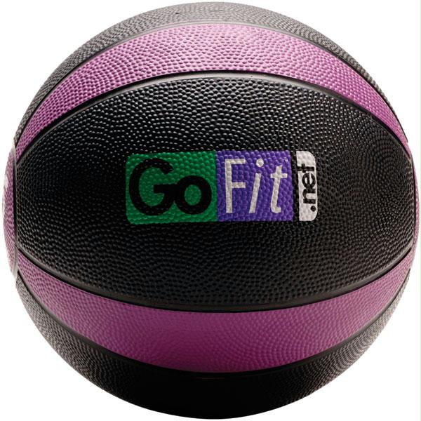 Gofit GF-MB6 Medicine Ball and Core Performance Training DVD - 6lbs and #44; Black and Purple