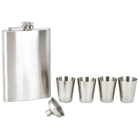 Ktflset6 6 Peicea Stainless Steel Flask Set