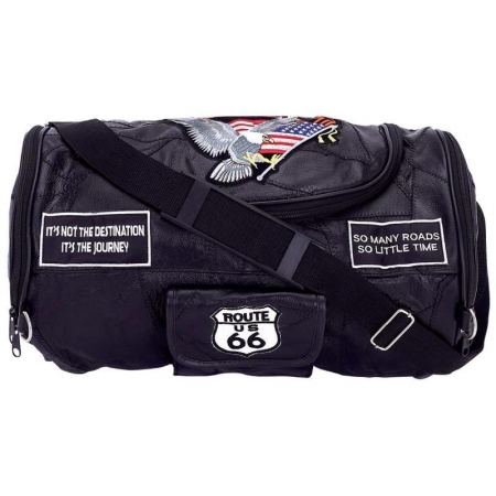 Diamond Plate Leather Motorcycle Bag