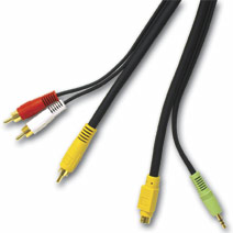 27992 12ft Value Series Bi-Directional S-Video + 3.5mm Audio to RCA Audio/Video Cable