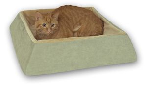 K and H Pet Beds Products 3061 Thermo Kitty Lounger Mocha
