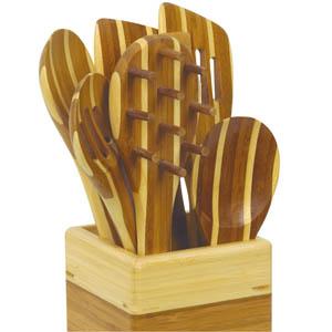 EKCO 1075155 8-Pc Complete Bamboo Tool Set