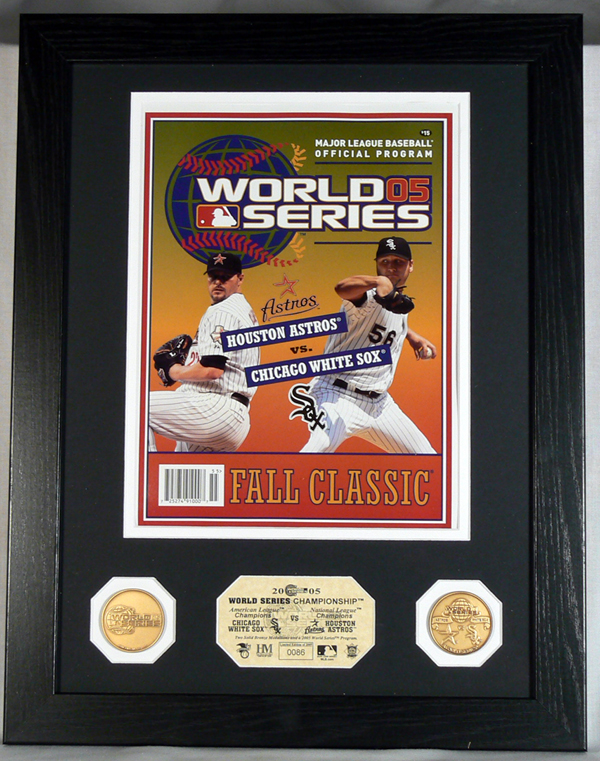 Highland Mint PROGRAM3K 2005 WORLD SERIES Chicago White Sox vs. Houston Astros FRAMED OFFICIAL PROGRAM/COIN SET