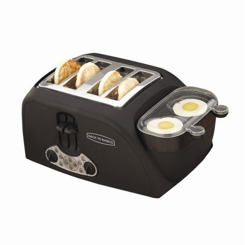 West Bend TEM4500 Back To Basics 4 Slice Toaster With Egg Poacher
