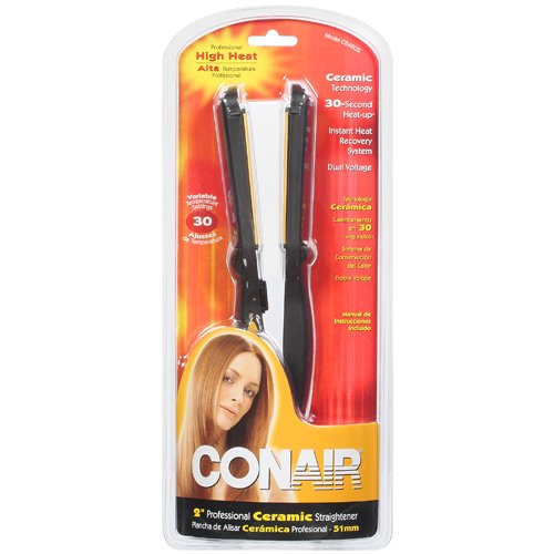 Conair CS46CS Ceramic Flat Iron-2 Inch Dv-30Heat
