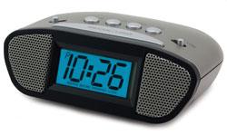 Impact Merchandising 31015 Digital LCD Alarm Clock With Blue Display
