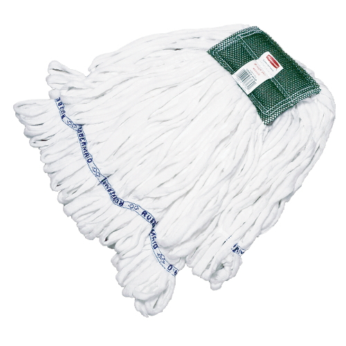 Rubbermaid RCP T256 Rough Floor Loop End Wet Mop Large 5 In Cttn/Poly White 12