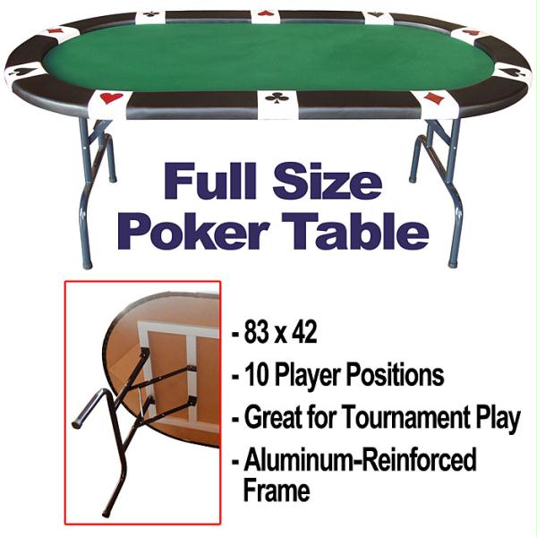 Full Size Accent Suited Poker Table 83 X 42