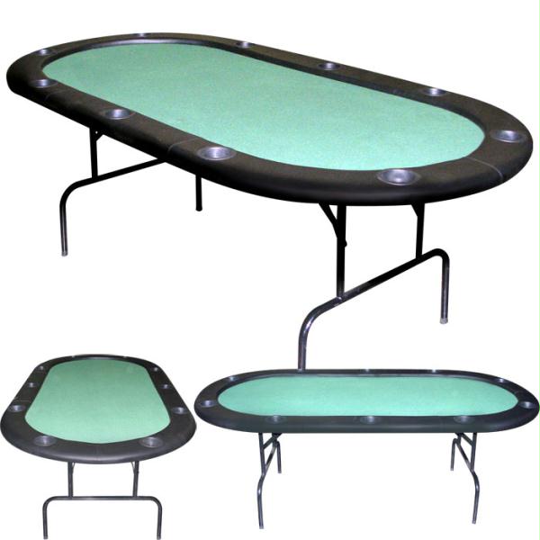 7 foot Texas Holdem Green Felt Poker Table