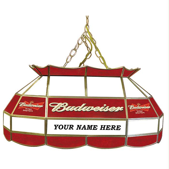 Customized Budweiser 28 inch Stained Glass Pool Table Light Customized Budweiser 28 inch Stained Glass Pool Table Light