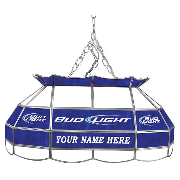 Customized Bud Light 28 inch Stained Glass Pool Table Light Customized Bud Light 28 inch Stained Glass Pool Table Light