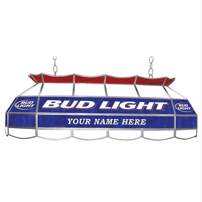 Customized Bud Light 40 inch Stained Glass Pool Table Light Customized Bud Light 40 inch Stained Glass Pool Table Light