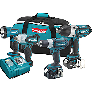 Makita Power Tools MAKLXT421 18V LXT Lithium-Ion Cordless 4-Pc Combo Kit Makita Power Tools MAKLXT421 18V LXT Lithium-Ion Cordless 4-Pc Combo Kit