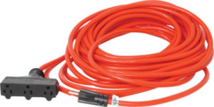 Alert ALRWCT-2100 Wrap and Carry Extra Heavy Duty Three Outlet Extension Cord- 100'- 12/3