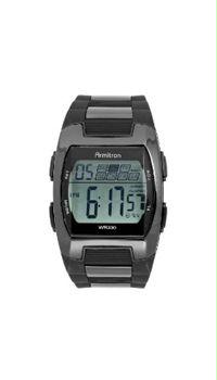 Armitron 408154BTI Men and apos;s Sport Chronograph Square Dial Black Strap Digital Watch