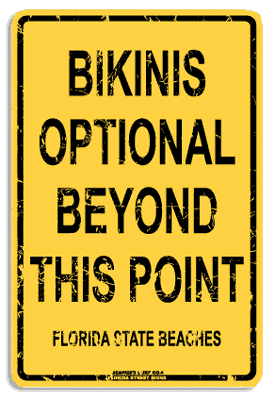 Seaweed Surf Co AA66 12X18 Aluminum
                              Sign Bikinis Optional Florida