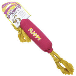 Ourpet S Company 089815 Small Flappy Flossy Tug Rope Squeaky Dog Toy