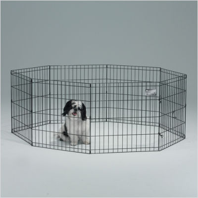 24 x 42 Inch Exercise Pen with Door - Black - 556-42DR