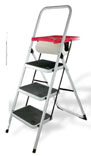 Homestyle STL3T 3 Step Stool with Plastic Tray