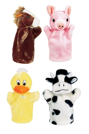 Get Ready Kids Mtb9006 Farm Puppet Set I Includes Duck Pig Horse And Cow
