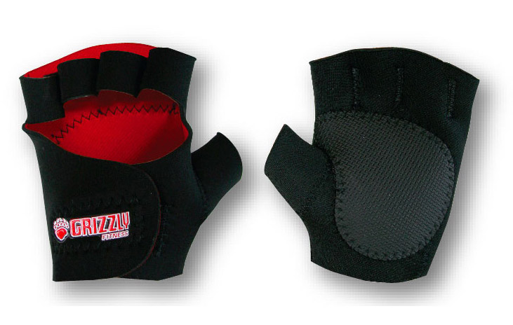 Grizzly Fitness 8732-04 Sticky Paw Neoprene Training Gloves- Pack of 6