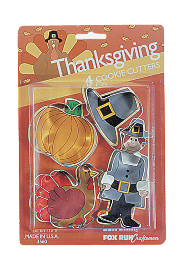 Foxrun 3572 Thanksgiving Cookie Cutter Set Display Tinplated Steel