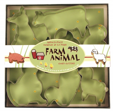 Foxrun 3651 Farm Animal Cookie Cutter Set- Tinplated Steel